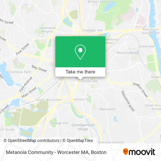 Metanoia Community - Worcester MA map