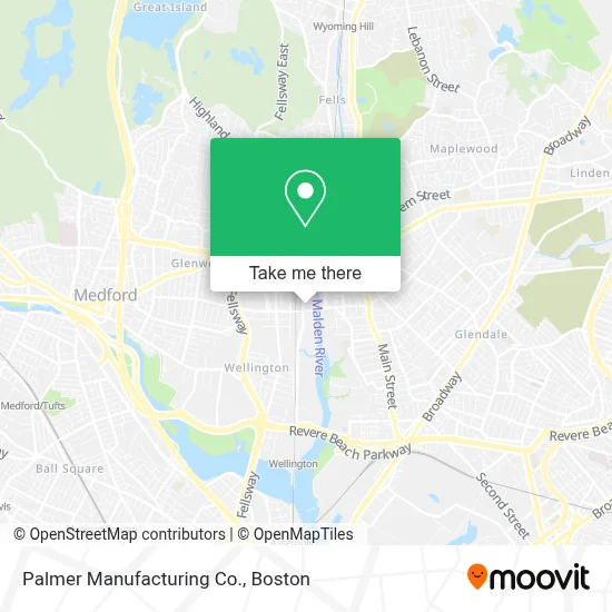Palmer Manufacturing Co. map
