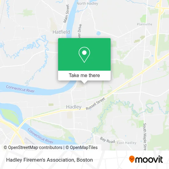 Hadley Firemen's Association map