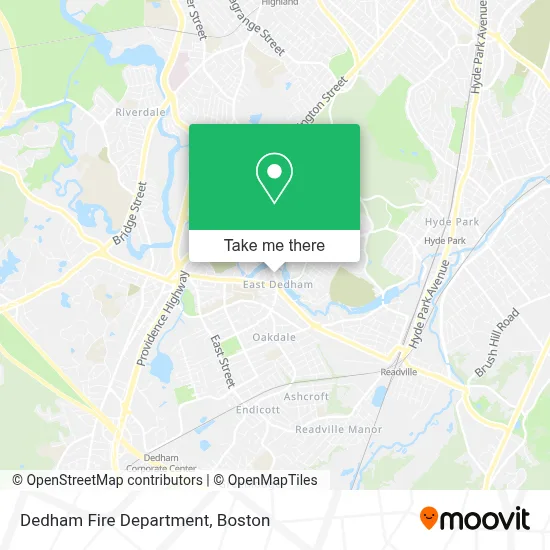 Dedham Fire Department map
