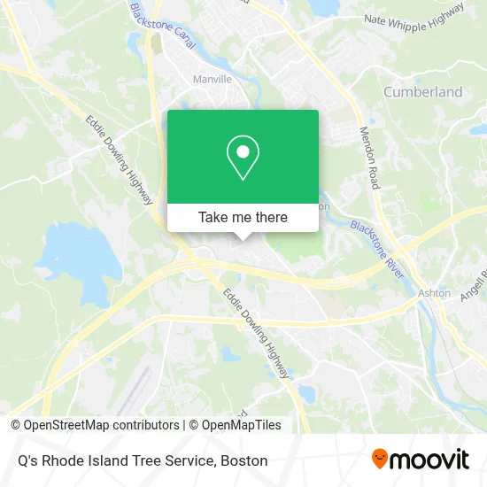 Q's Rhode Island Tree Service map
