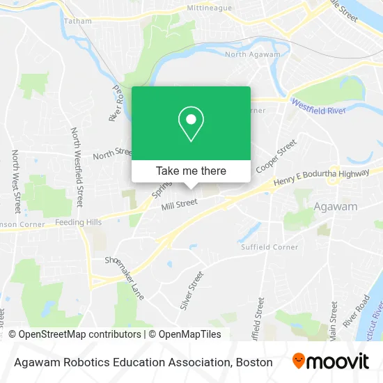 Agawam Robotics Education Association map