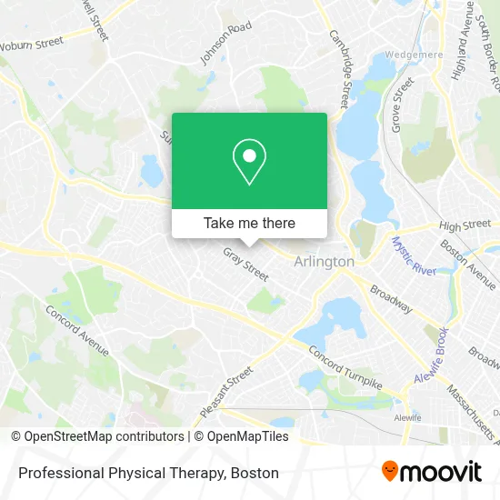 Professional Physical Therapy map