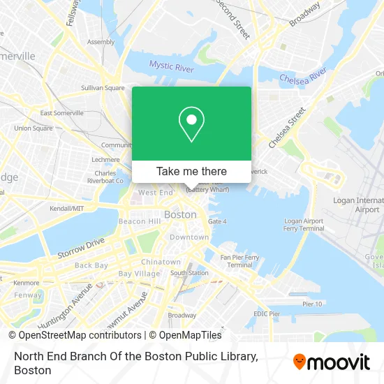 North End Branch Of the Boston Public Library map