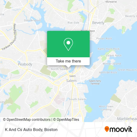K And Cs Auto Body map
