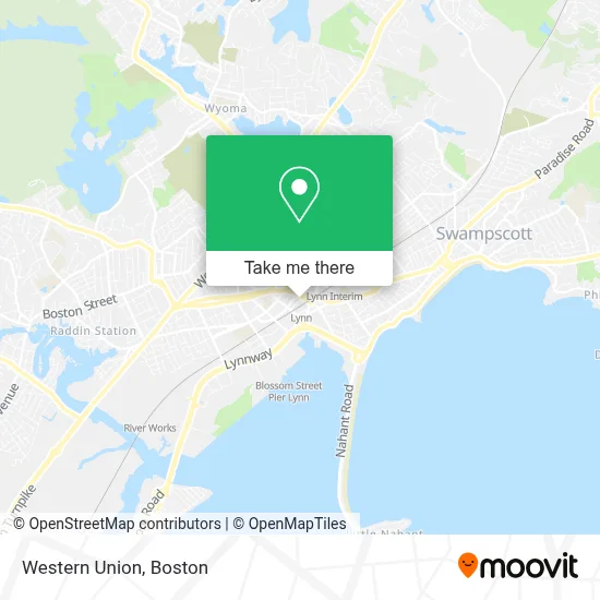 Western Union map