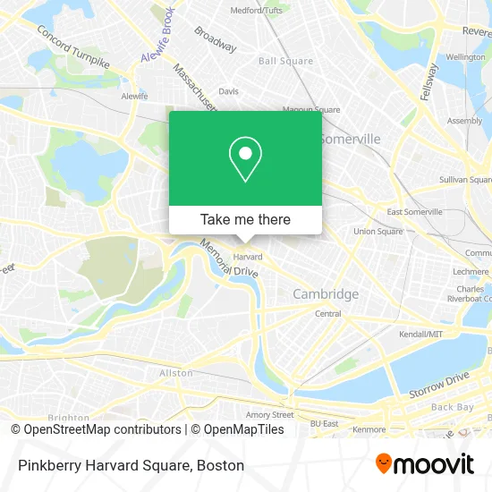 Pinkberry Harvard Square map