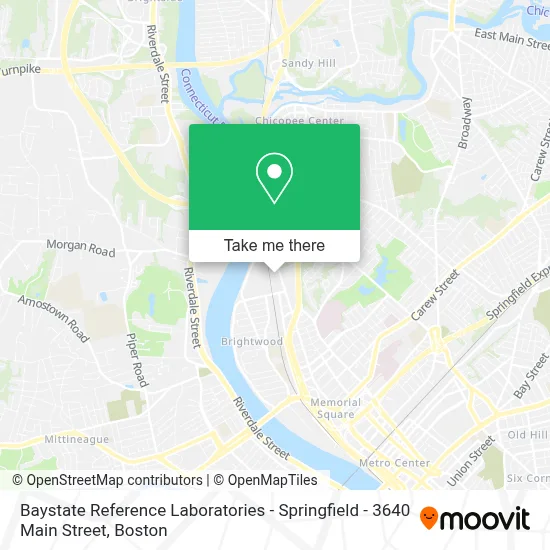 Baystate Reference Laboratories - Springfield - 3640 Main Street map