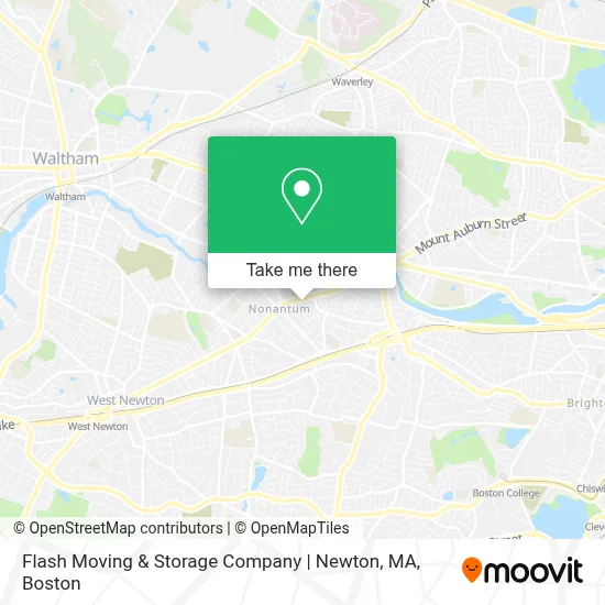 Flash Moving & Storage Company | Newton, MA map
