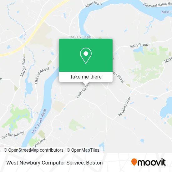West Newbury Computer Service map