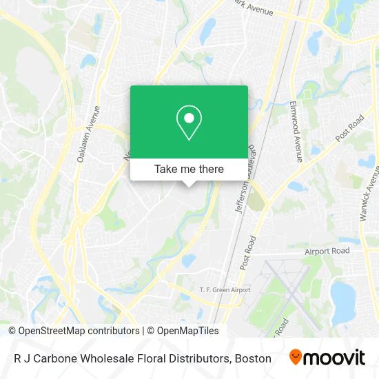 R J Carbone Wholesale Floral Distributors map