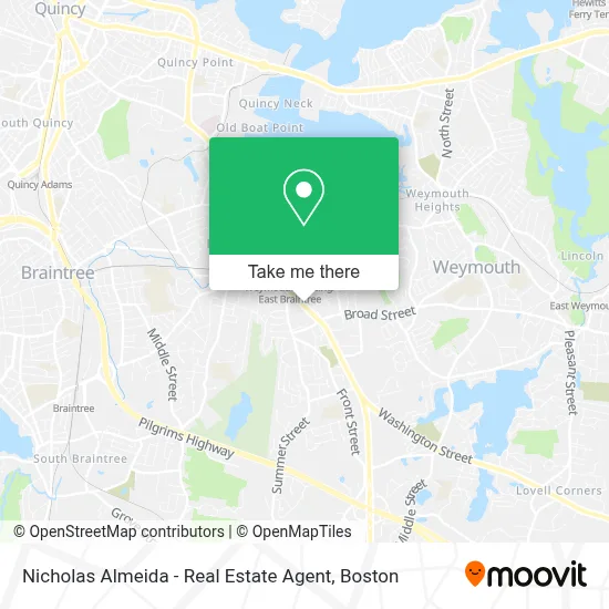 Nicholas Almeida - Real Estate Agent map