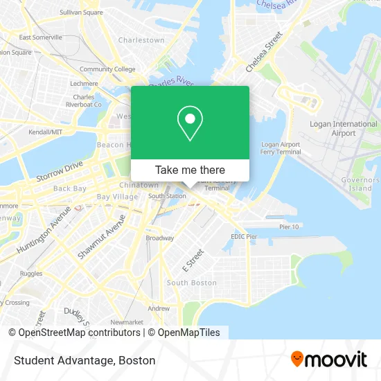 Student Advantage map