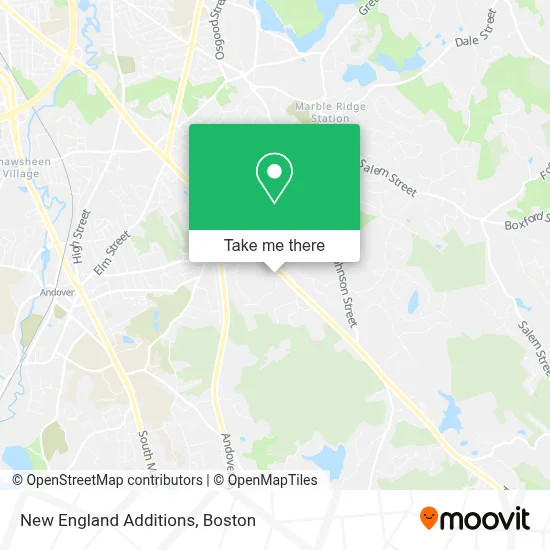 New England Additions map
