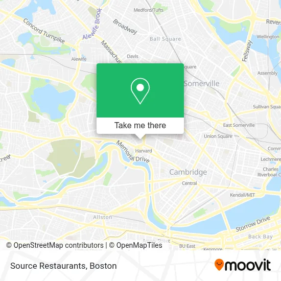 Source Restaurants map