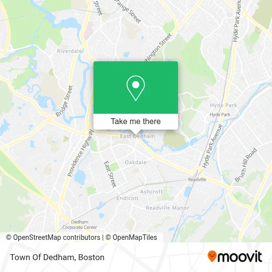 Town Of Dedham map