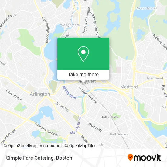 Simple Fare Catering map
