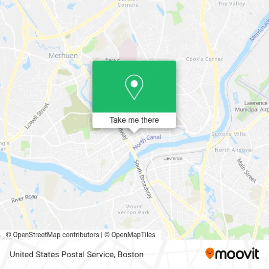 United States Postal Service map