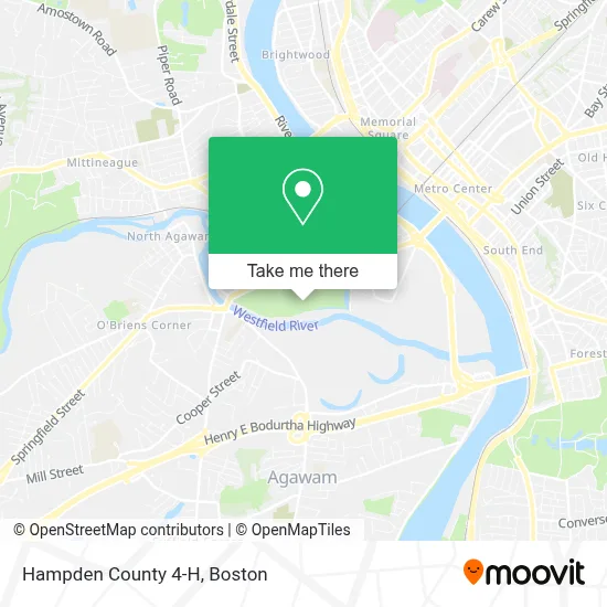 Hampden County 4-H map
