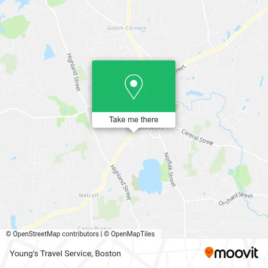 Young's Travel Service map