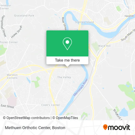 Methuen Orthotic Center map