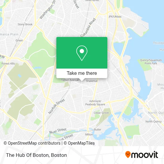 The Hub Of Boston map