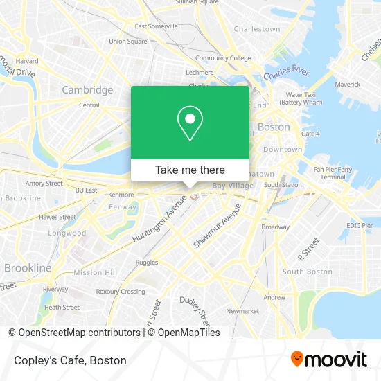 Copley's Cafe map