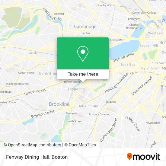 Fenway Dining Hall map