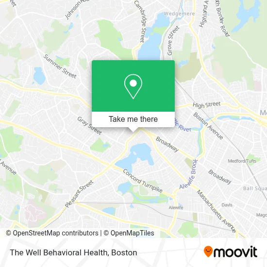 The Well Behavioral Health map