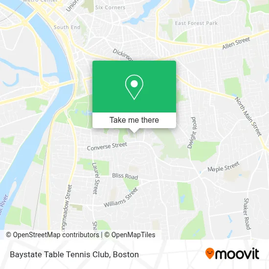 Baystate Table Tennis Club map