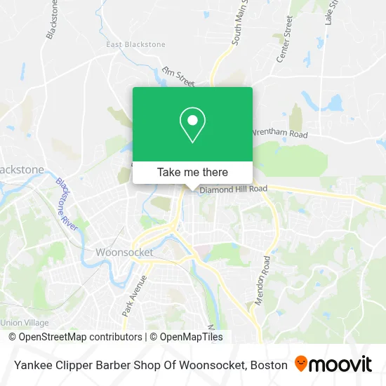 Yankee Clipper Barber Shop Of Woonsocket map