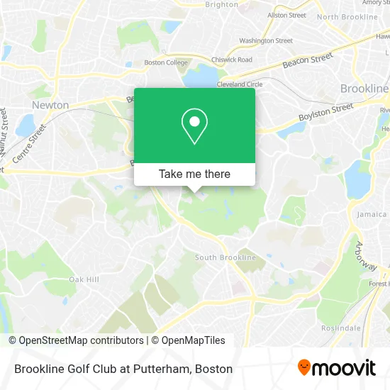Brookline Golf Club at Putterham map