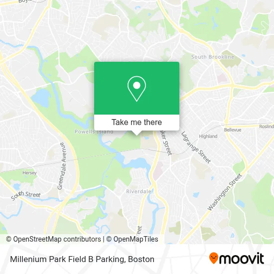 Millenium Park Field B Parking map