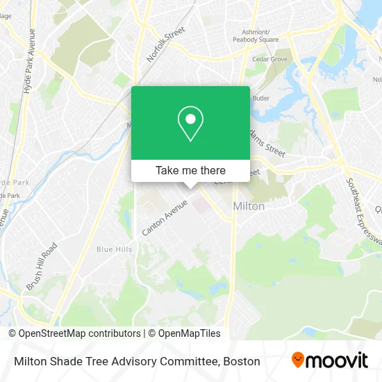 Milton Shade Tree Advisory Committee map