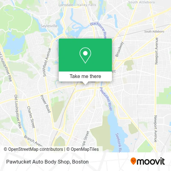 Pawtucket Auto Body Shop map