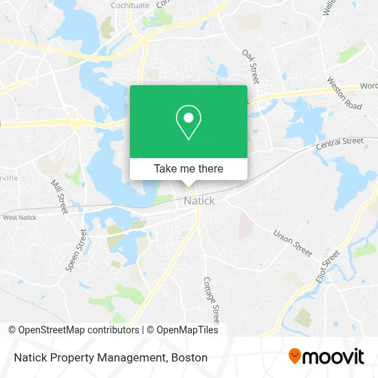 Natick Property Management map