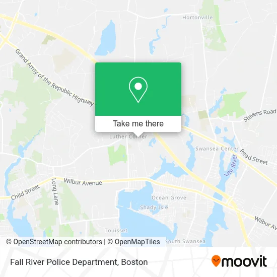 Fall River Police Department map