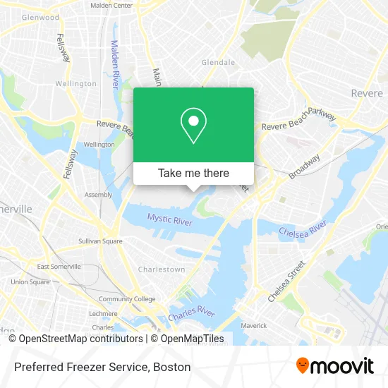 Preferred Freezer Service map