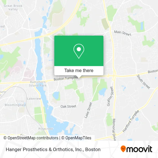 Hanger Prosthetics & Orthotics, Inc. map