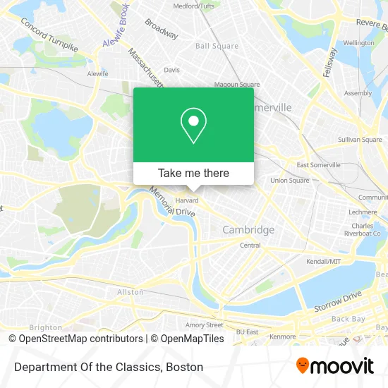 Department Of the Classics map