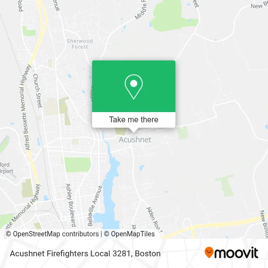 Acushnet Firefighters Local 3281 map
