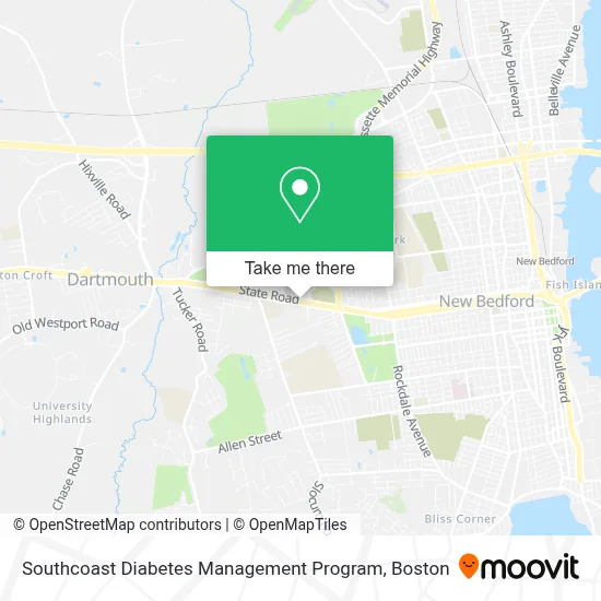 Southcoast Diabetes Management Program map
