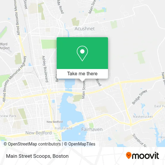 Main Street Scoops map