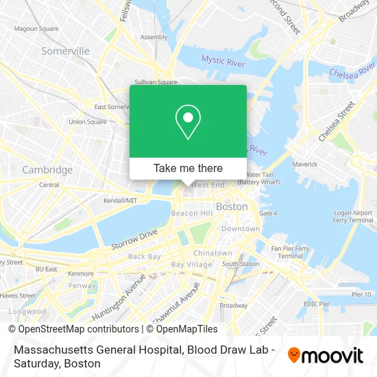 Massachusetts General Hospital, Blood Draw Lab - Saturday map