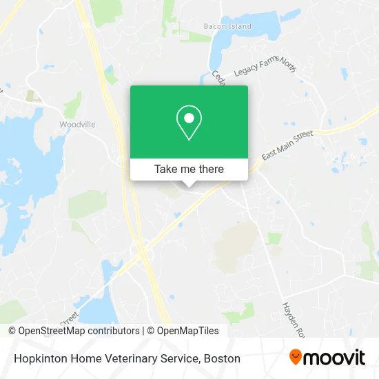 Hopkinton Home Veterinary Service map