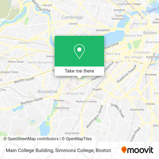 Main College Building, Simmons College map