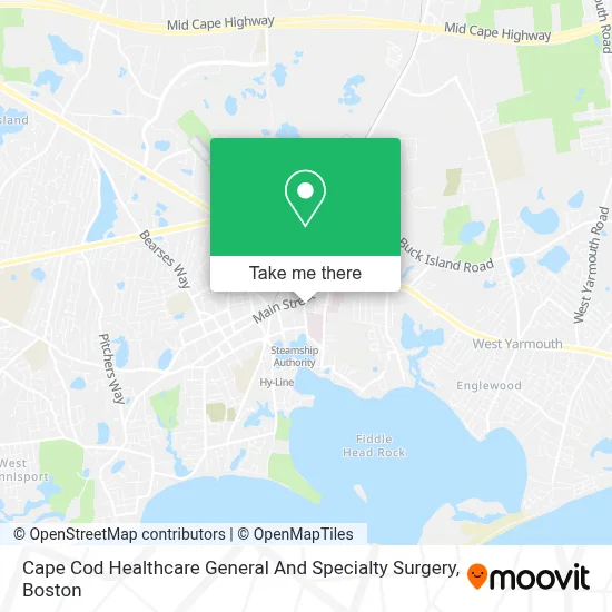 Cape Cod Healthcare General And Specialty Surgery map