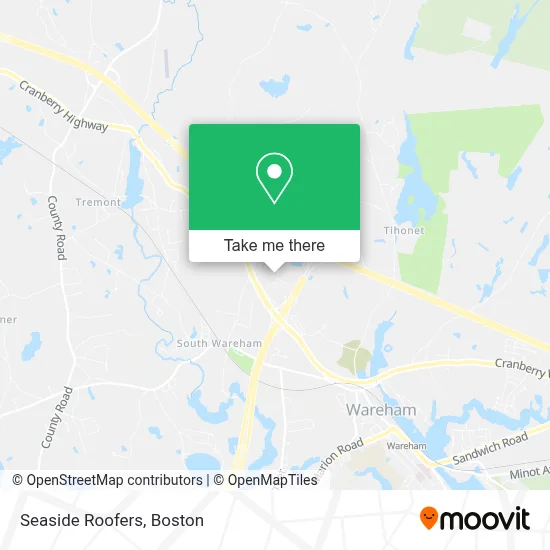 Seaside Roofers map