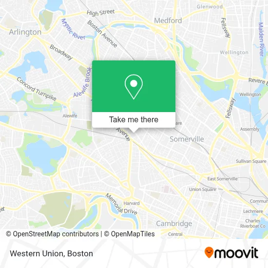 Western Union map