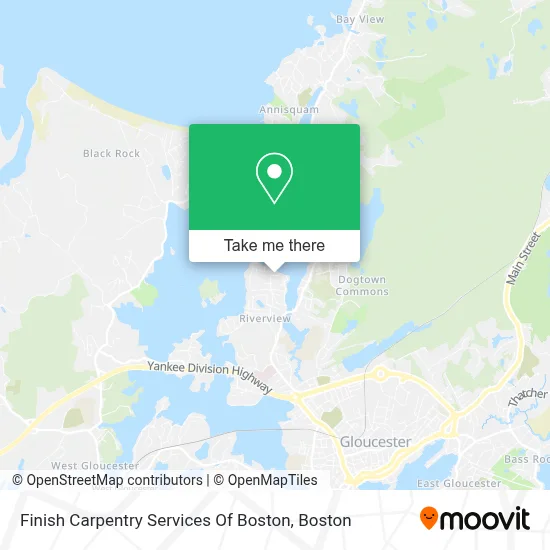 Finish Carpentry Services Of Boston map